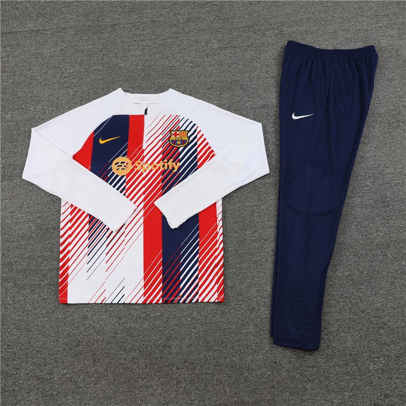 Barcelona White Red Camouflage Colour Men Tracksuit Slim Fit