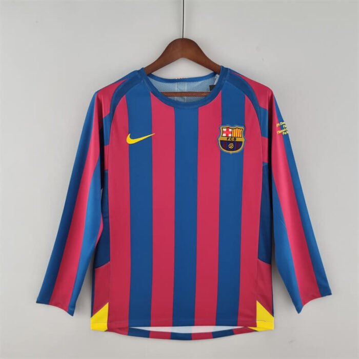 Barcelona 05-06 home long sleeve retro jersey