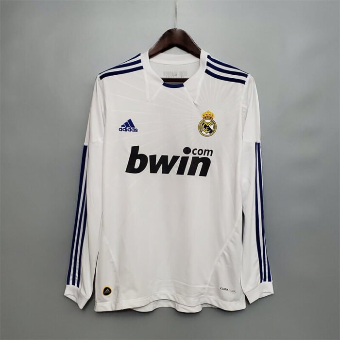 real madrid 10-11 home long sleeve retro jersey