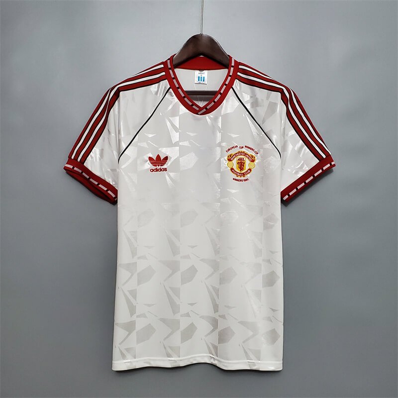 manchester united 90-91 European Winners' Cup retro jersey