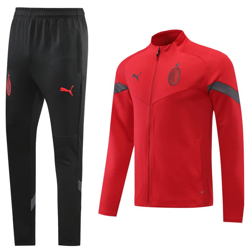 AC Milan 22-23 Red Men Jacket Tracksuit Slim Fit