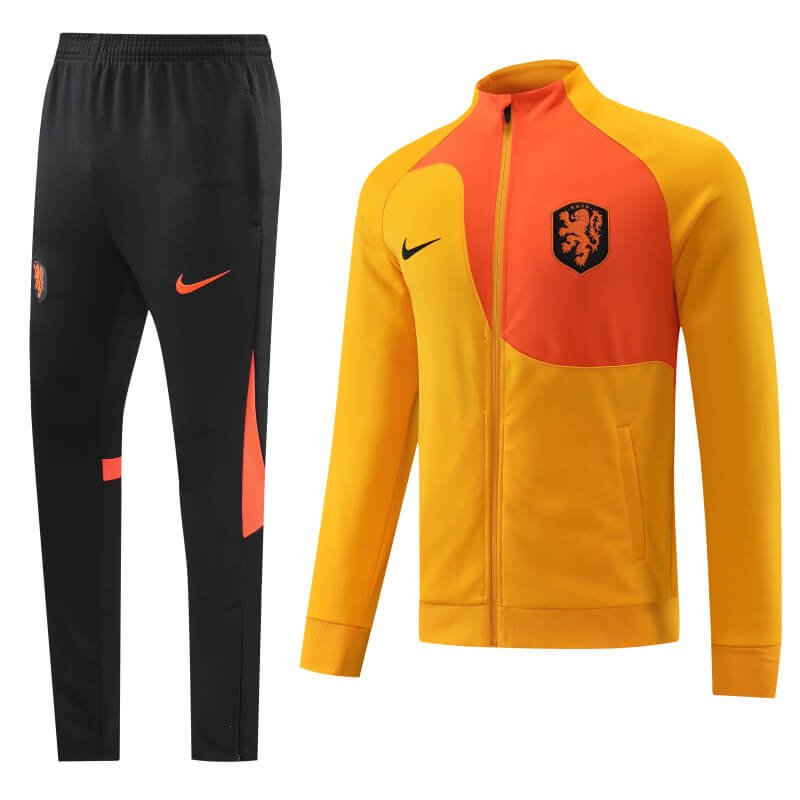 Netherlands 22-23 Orange Men Jacket Tracksuit Slim Fit