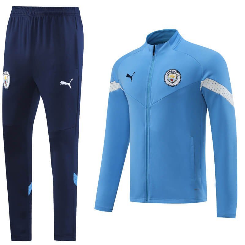 Manchester City 22-23 Blue Men Jacket Tracksuit Slim Fit