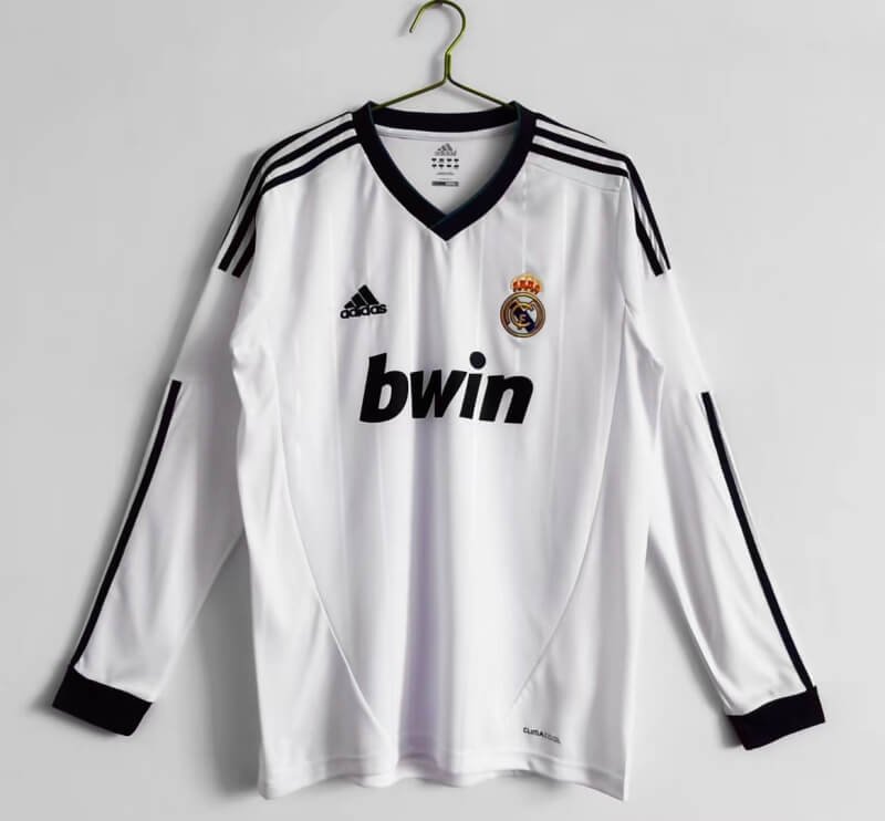 Real Madrid 12/13 Home Long Sleeve Retro Jersey