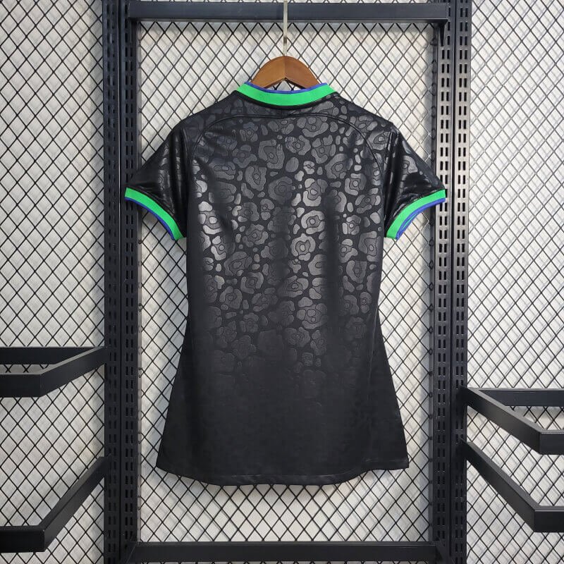 Brazil 22/23 Black-green Leopard Women Soccer Jersey - Zorrojersey-  Professional Custom Soccer Jersey Online Store
