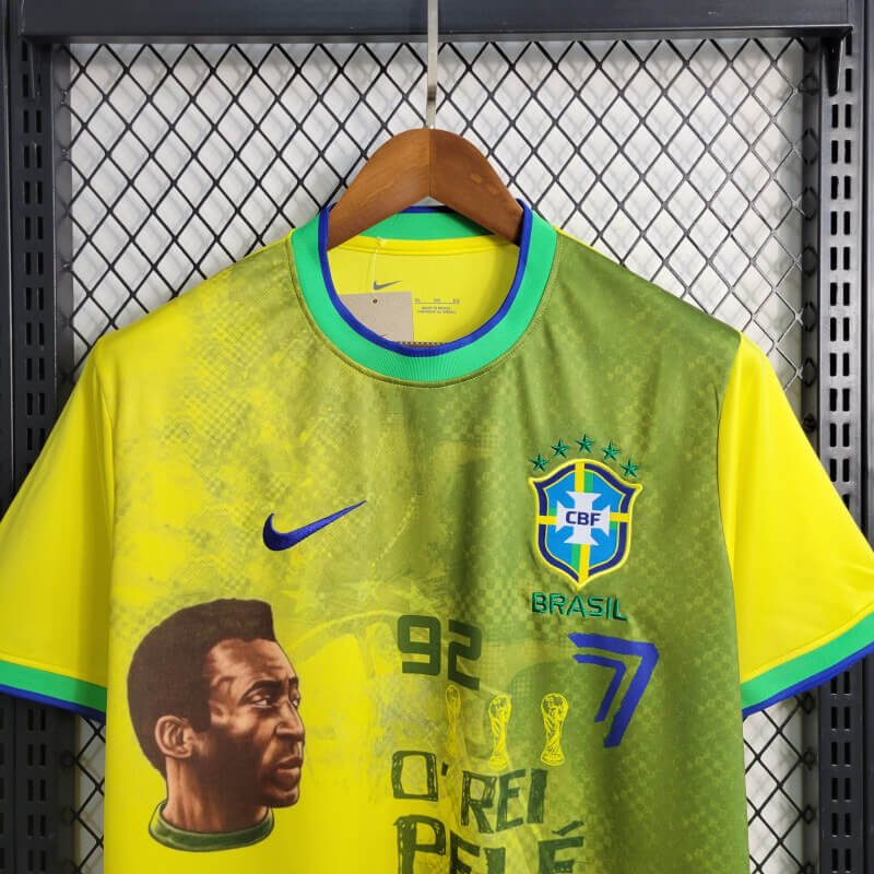 Brazil PELÉ 2022 Commemorative Yellow Men Soccer Jersey 2 - Zorrojersey-  Professional Custom Soccer Jersey Online Store