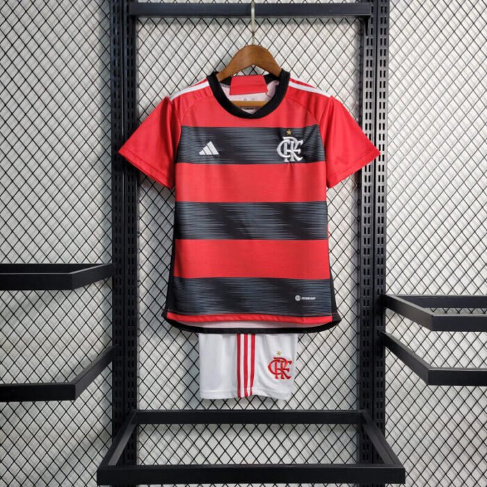 Flamengo 2023 home kids kit