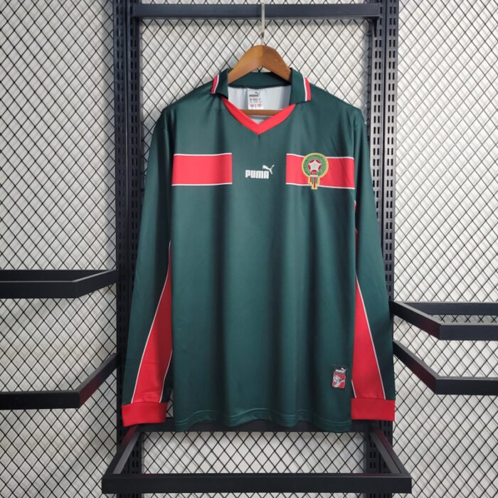 Morocco 1998 long sleeve home retro jersey
