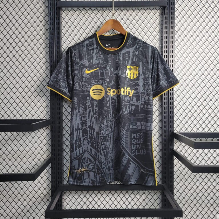 Barcelona 2023 Black Special Edition Men Soccer Jersey - Zorrojersey