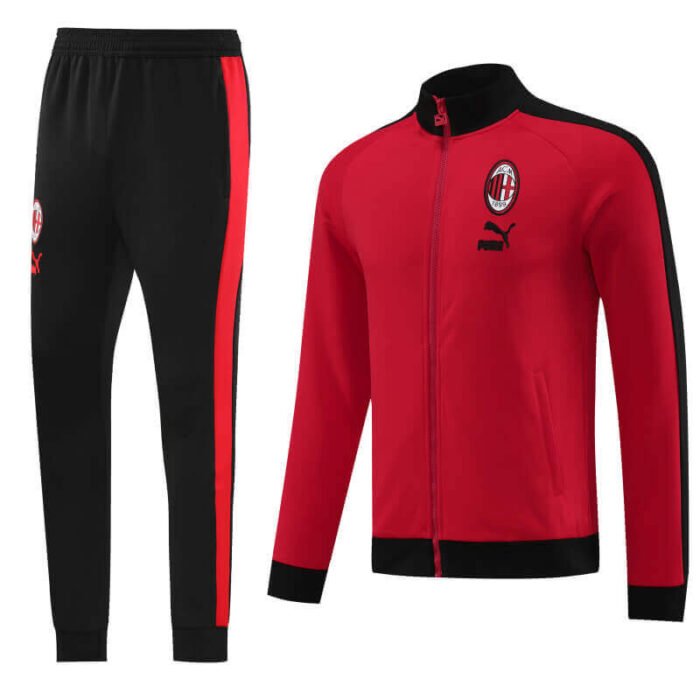 AC Milan 23-24 Red Men Jacket Tracksuit Slim Fit