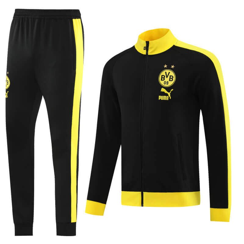 Borussia Dortmund 23-24 Black Men Jacket Tracksuit Slim Fit