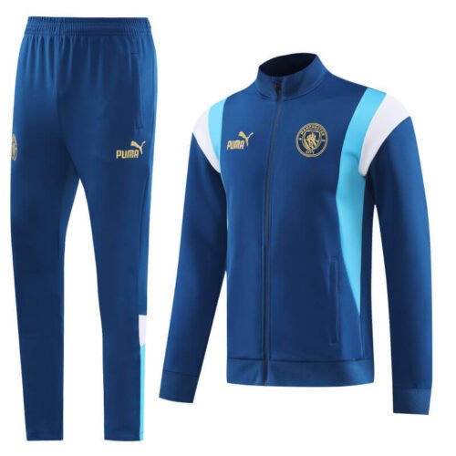 Manchester City 23-24 Royal Blue Men Jacket Tracksuit Slim Fit