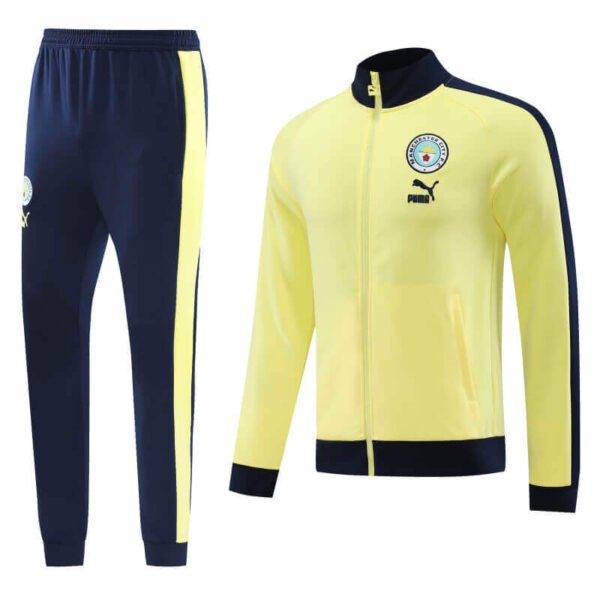 Manchester City 2023 Yellow Men Jacket Tracksuit Slim Fit - Zorrojersey ...