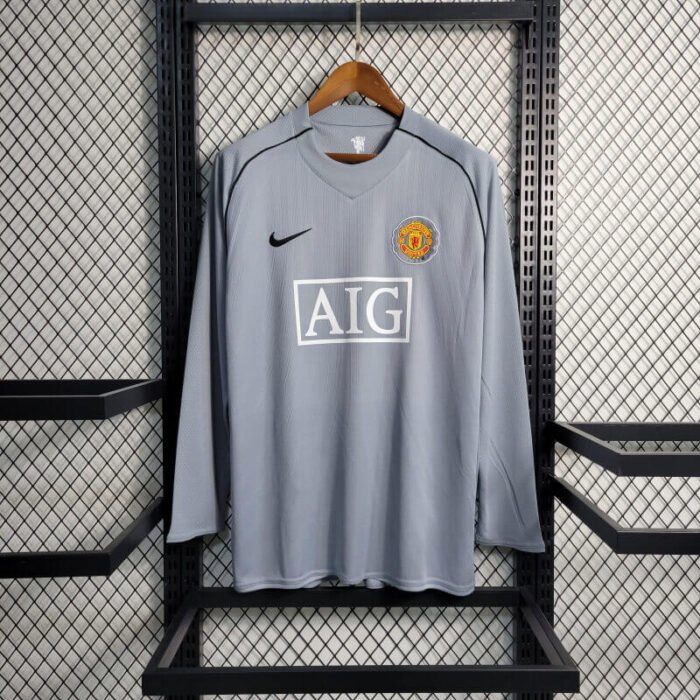 Manchester United 07-08 gray goalkeeper long sleeve retro jersey