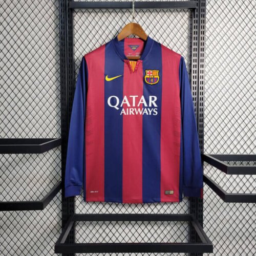 Barcelona 14-15 Home Long Sleeve retro jersey