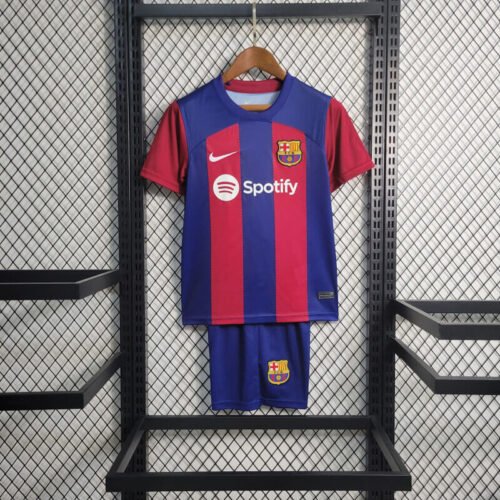 Barcelona 23-24 home kids kit