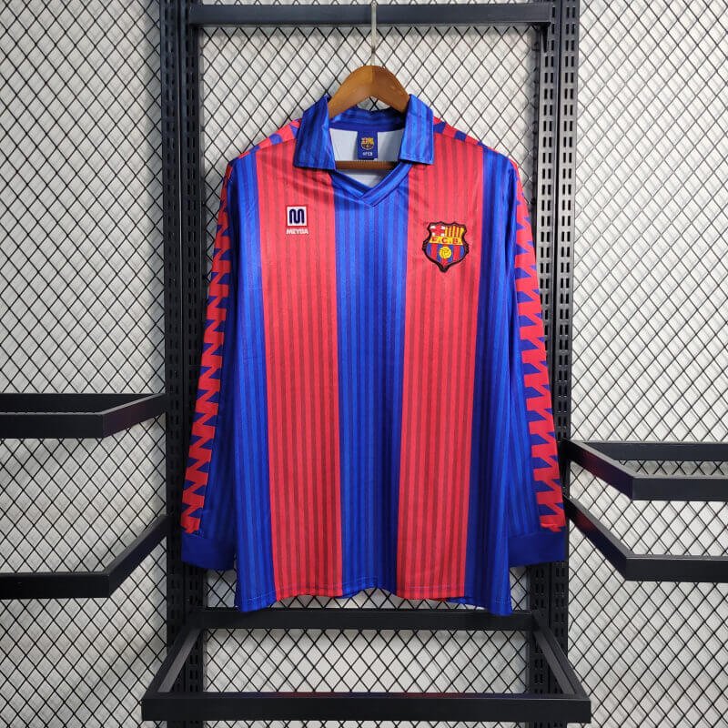 Barcelona 89-92 home long sleeve retro jersey
