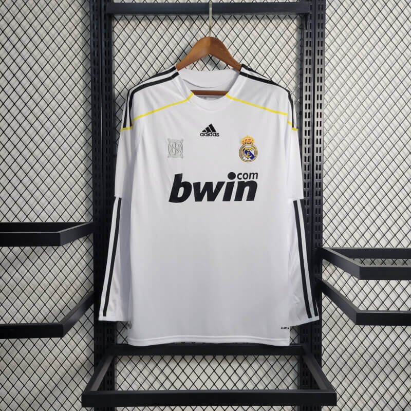 Real Madrid 09-10 Home long sleeve retro jersey