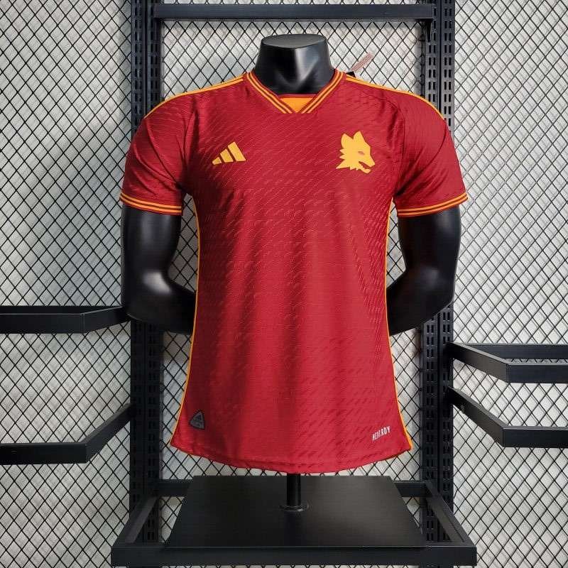 adidas AS Roma 23/24 Home Jersey - Red, Men's Soccer
