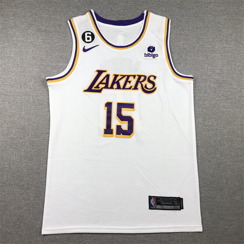 Austin Reaves Los Angeles Lakers Round Collar White Jersey