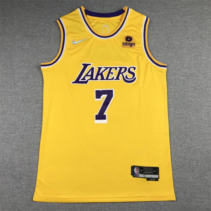 Carmelo Anthony Los Angeles Lakers Round Collar Yellow Jersey