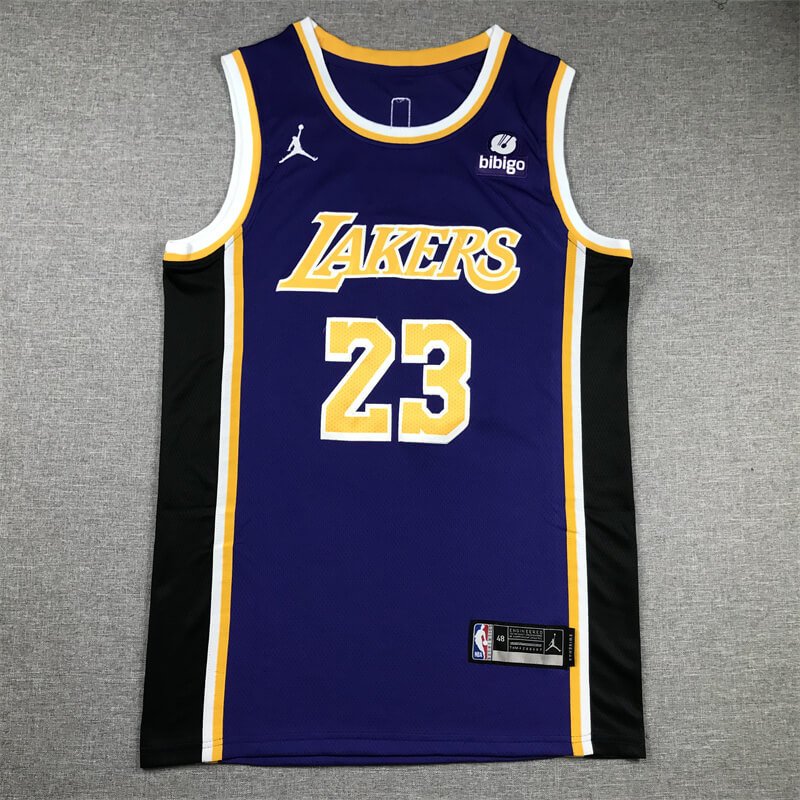 LeBron James Los Angeles Lakers Round Collar Purple Jersey