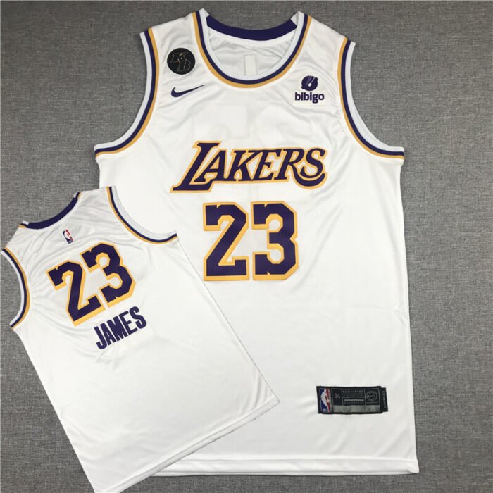 LeBron James Los Angeles Lakers Round Collar(KB) White Jersey