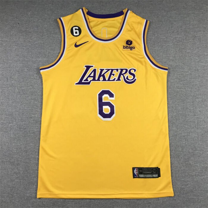 Los Angeles Lakers 2022-23 Association Edition Yellow Swingman Jersey