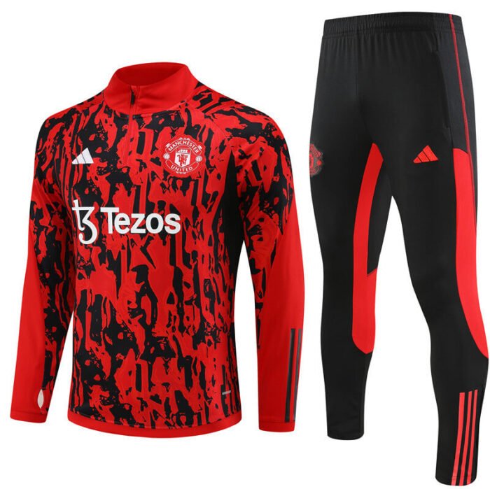Manchester United 23-24 Red(camouflage colour) Men Tracksuit Slim Fit