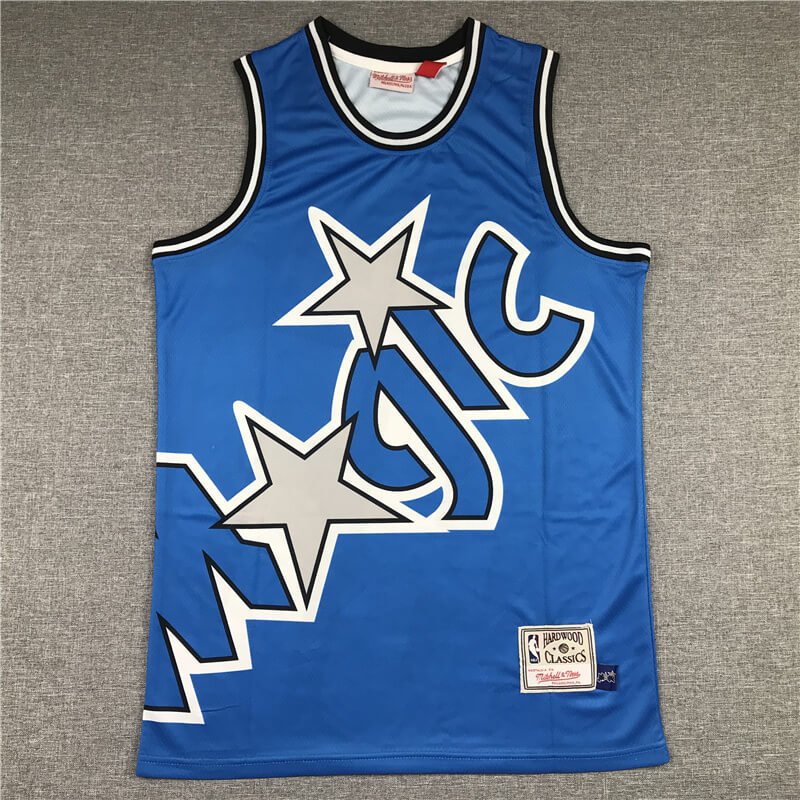 Mitchell & Ness Big Face Shaquille O'Neal Orlando Magic Blue Jersey