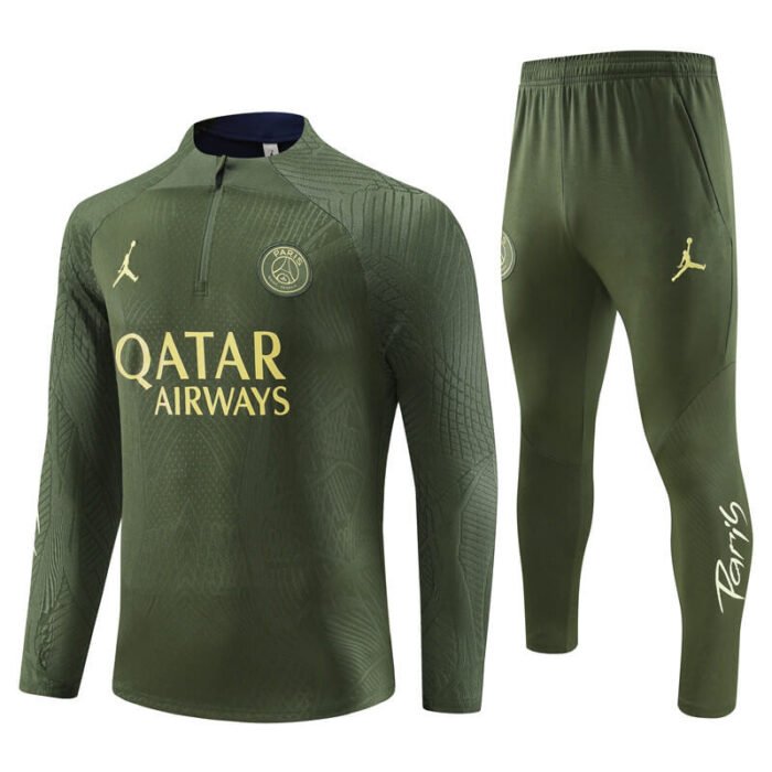 PSG 23-24 Pitch Green(Player edition) Men Tracksuit Slim Fit