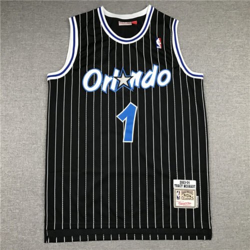 Tracy McGrady Orlando Magic Balck-stripes Jersey