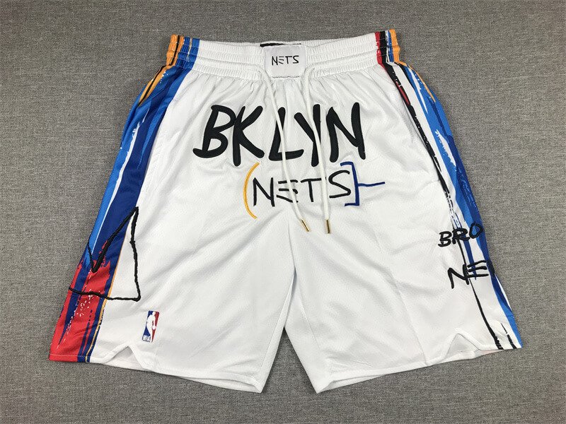 Brooklyn Nets 2023 White City Edition(pocket) Basketball Shorts