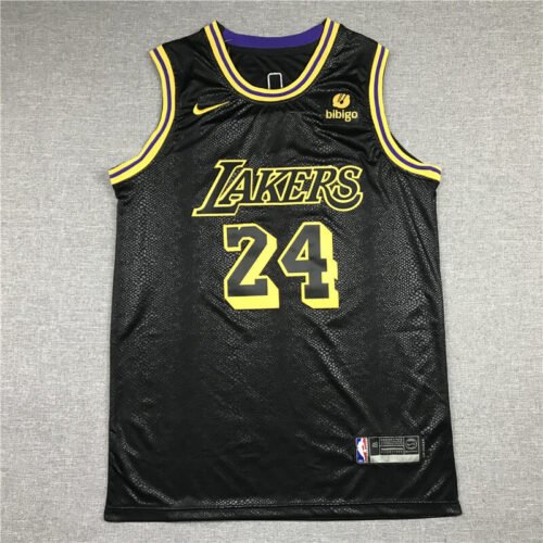 Kobe Bryant#24 Los Angeles Lakers Round Collar(New advertisement) Black Jersey