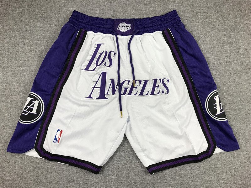 Los Angeles Lakers 2023 White City Edition(pocket) Basketball Shorts