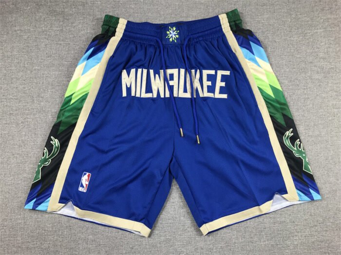 Milwaukee Bucks 2023 Blue City Edition(pocket) Basketball Shorts