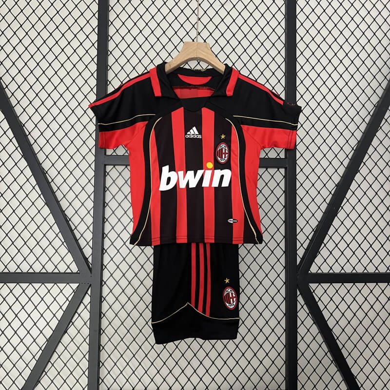 AC Milan 06-07 home retro kids kit