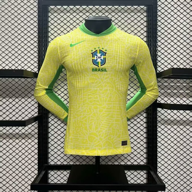 Brazil 2024 home long sleeve authentic jersey