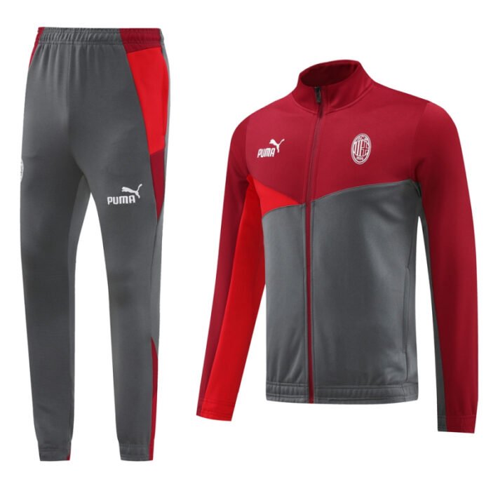 AC Milan 24-25 Red-Gray Men Jacket Tracksuit Slim Fit
