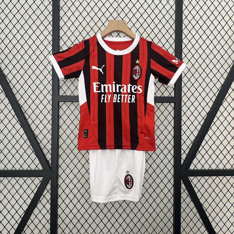 AC Milan 24-25 home kids kit