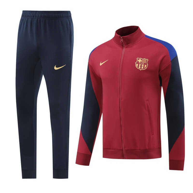 Barcelona 24-25 Red Men Jacket Tracksuit Slim Fit