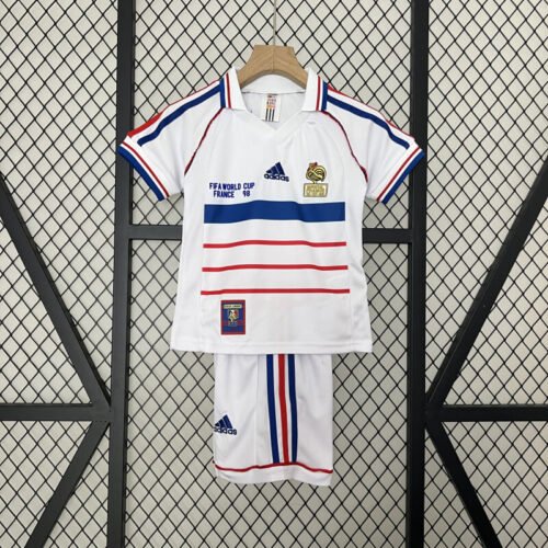 France 1998 away retro kids kit