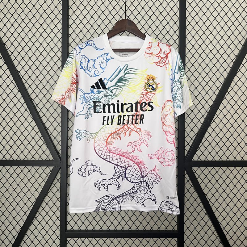 Real Madrid 24-25 white dragon design Special jersey