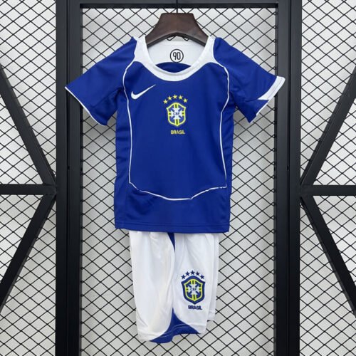 Brazil 2004 away retro kids kit