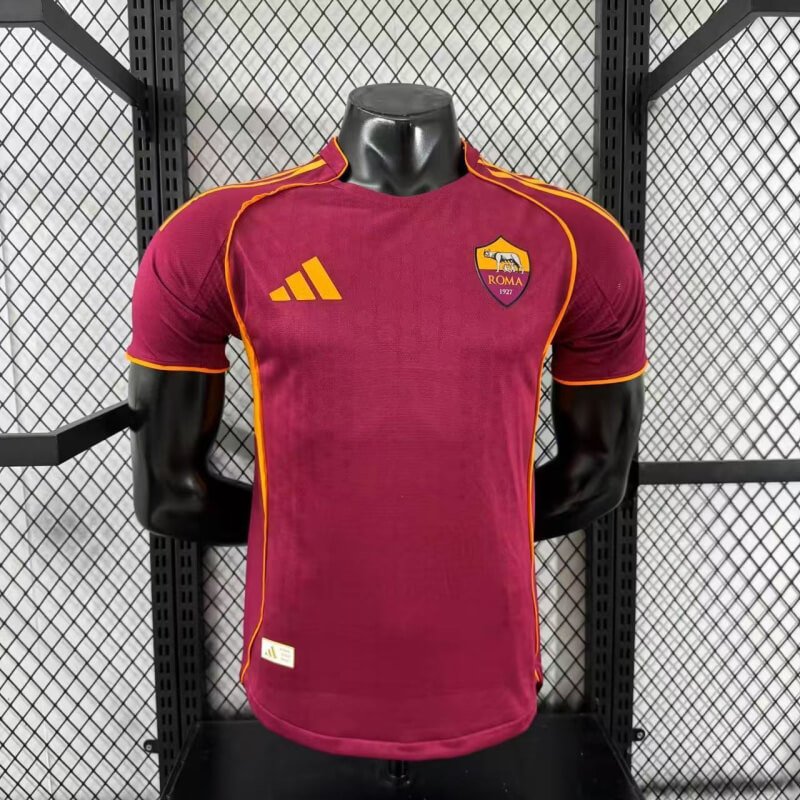 Roma Home 25-26 home authentic jersey (3) Roma Home 25-26 home authentic jersey