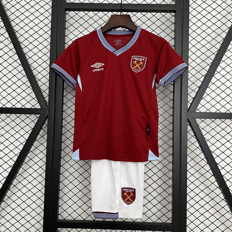 West Ham United 25-26 Home kids kit (2) West Ham United 25-26 Home kids kit