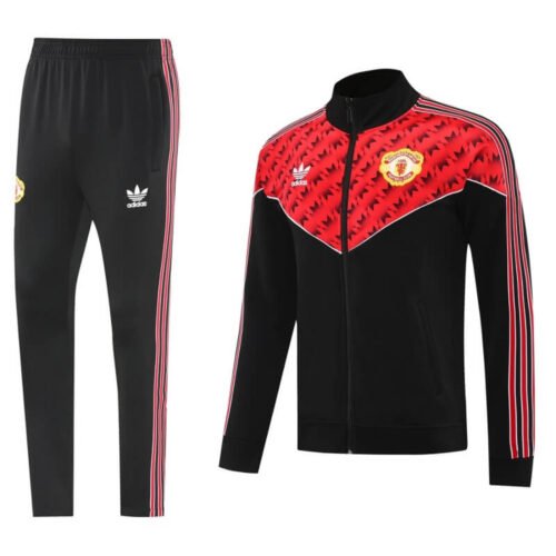 Manchester United 25-26 black-red tracksuit